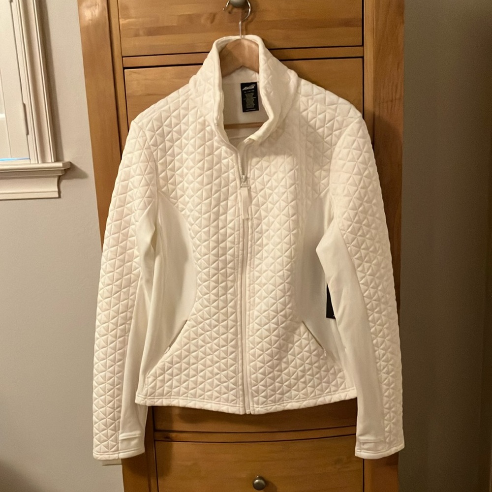 Avia mixed media quilted zip jacket XL